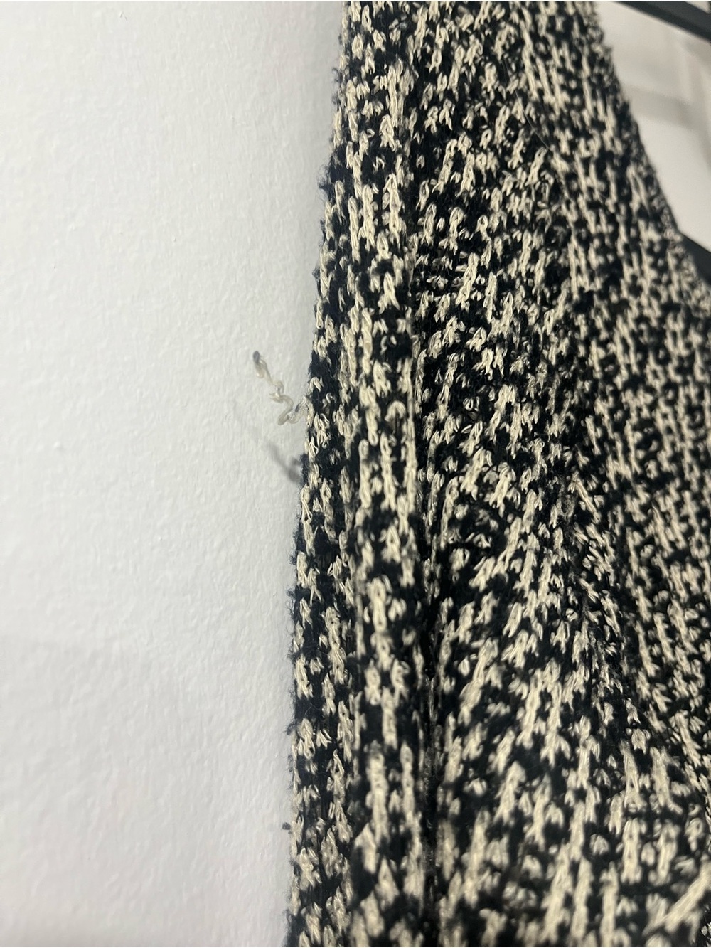 Soft Black and Cream Knit Sweater - Picture 4 of 7